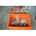 A mixed lot of electroplated items to include a large twin handled four piece tea set,