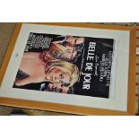 A reproduction coloured poster for the film 'Belle de Jour', 49.25 x 35cm, framed and glazed.