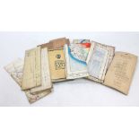 A small collection of predominantly early 20th century maps to include RAF edition aviation map of