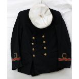 A Royal Navy officer's uniform comprising woollen tunic with bullion work to cuffs and pair of