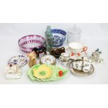 A small group of ceramics to include a set of six Spode Copland 'Chelsea' pattern coffee cups and