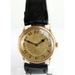 TAVANNES; a gentleman's vintage 14ct yellow gold wristwatch,