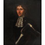 18TH CENTURY ENGLISH SCHOOL; portrait of a young man in armour, 76 x 61cm, framed.