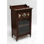 A late Victorian walnut music cabinet, width 60cm.