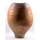 RUTH DUCKWORTH (1919-2009); a monumental stoneware vessel with square rim,