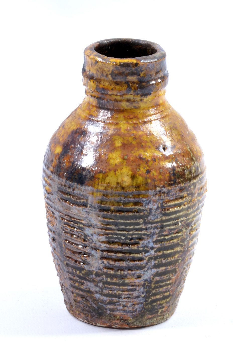 DENISE WREN (1891-1979) for Oxshott Pottery; a small salt-glazed bottle,