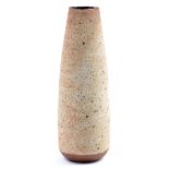 JOANNA CONSTANTINIDIS (1927-2000); a tapered stoneware vessel with oval neck and serrated rim,