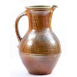 MICHAEL CASSON (1925-2003); a large salt-glazed jug, height 39.5cm.