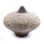 WAISTEL COOPER (1921-2003); a stoneware vase of squat form, textured surface, painted mark,