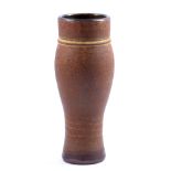 MICHAEL CASSON (1925-2003); a stoneware vase of swollen form, impressed MC mark, height 26cm.