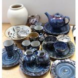A large quantity of Selborne studio pottery dinner and tea ware,