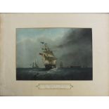 A pair of maritime prints; 'Outward Bound off the Rock Fort and Lighthouse Liverpool',