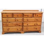 A large pine sideboard chest, 172 x 95cm.