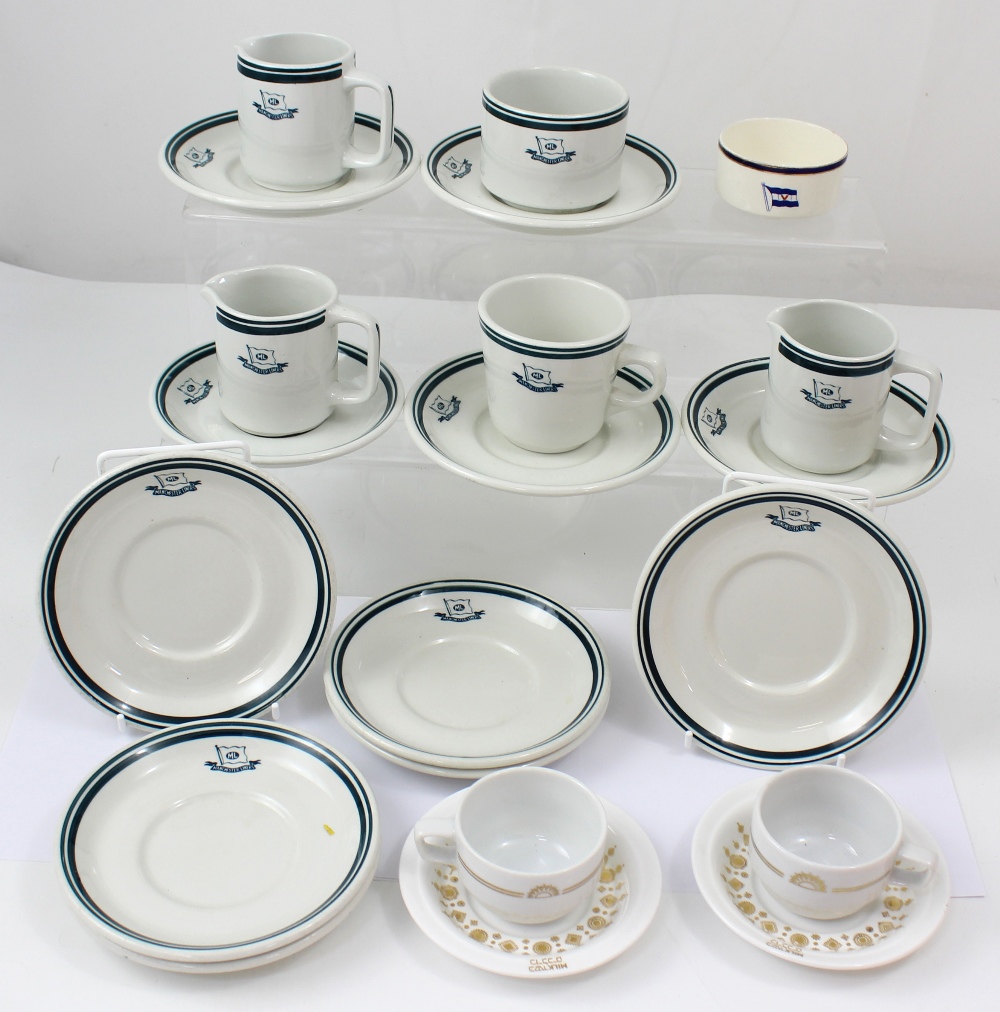 A collection of Manchester Line mid-to-late 20th century shipping ceramics to include a Doulton cup