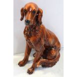 A large ceramic model of an Irish setter, height approx 80cm.