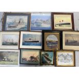 A Cunard Liner Lusitania commemorative propaganda tile,