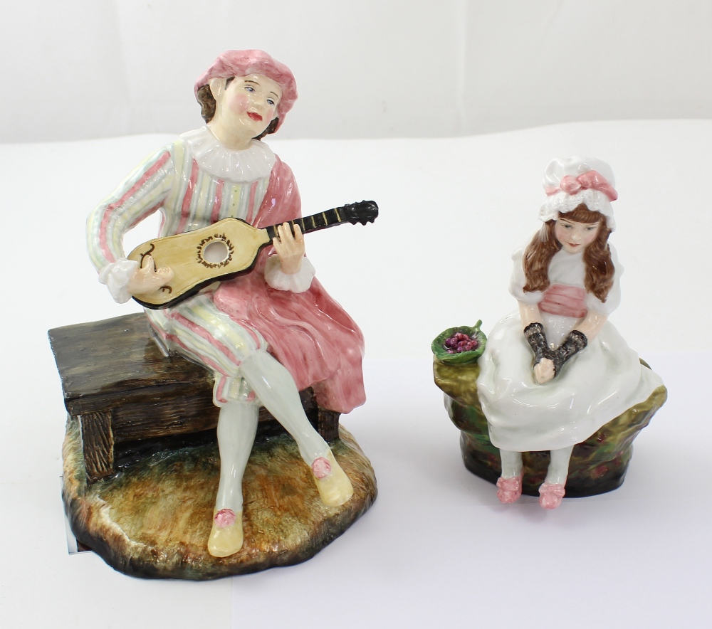 Two Reg Johnson figures; 'Cherry Ripe' and 'Mezzetin' (2).