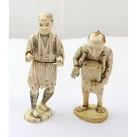 Two Japanese ivory Meiji period Tokyo school figures,