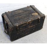 An early 20th century seaman's chest, formerly belonging to Henry Norman Kirby,