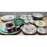 A mixed lot of ceramics to include Hammersley 'Indian Tree' pattern soup bowls and saucers,