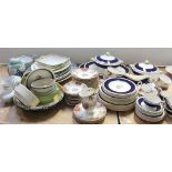 A mixed collection of mainly dinner and teaware to include Crown Ducal carving dish with gravy tree,