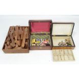 An early Victorian rosewood and mother of pearl inlaid jewellery box,