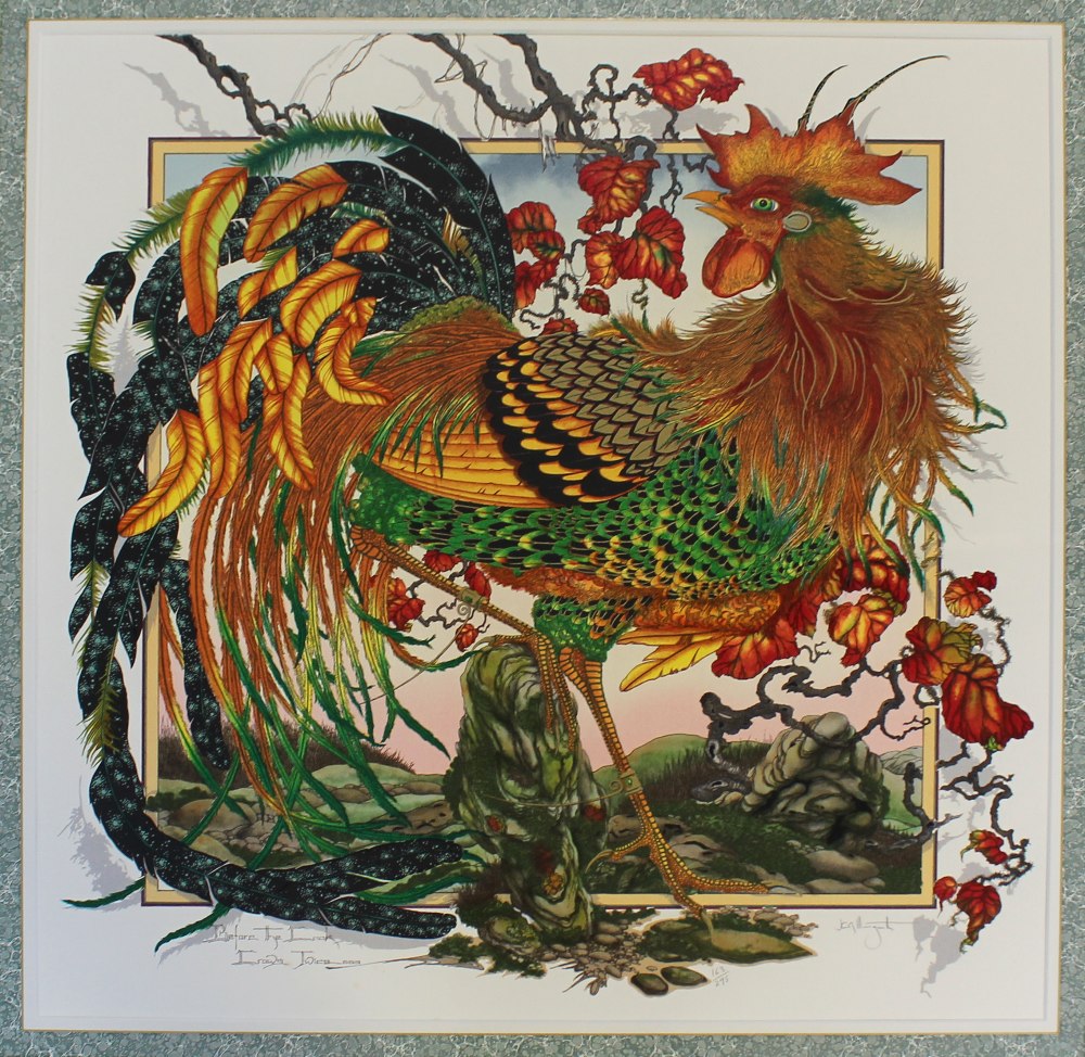 GRAHAM ILLINGSWORTH (b 1953); 'Before The Cock Crows Twice', limited edition screenprint no.
