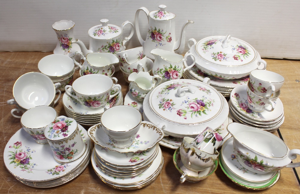 A large quantity of Salisbury dinner and teaware decorated with floral sprays to include vegetable
