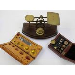 Two sets of cased jewellers' scales,