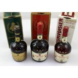 A boxed bottle of Courvoisier Trois Etoile Lux Cognac in quart size bottle,