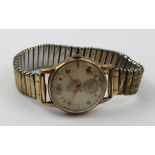 Avia; a gentlemen's 9ct gold wristwatch,