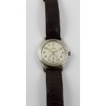 Omega; a vintage gentlemen's stainless steel automatic wristwatch, width 3.2cm.