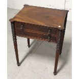 A 19th century American mahogany side table,