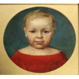 THOMAS WALLEY (1817-1878); oil on millboard, portrait of a young boy,