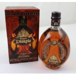 A bottle of Fine Old Original fifteen year old Dimple Delux Scotch Whisky, one litre,