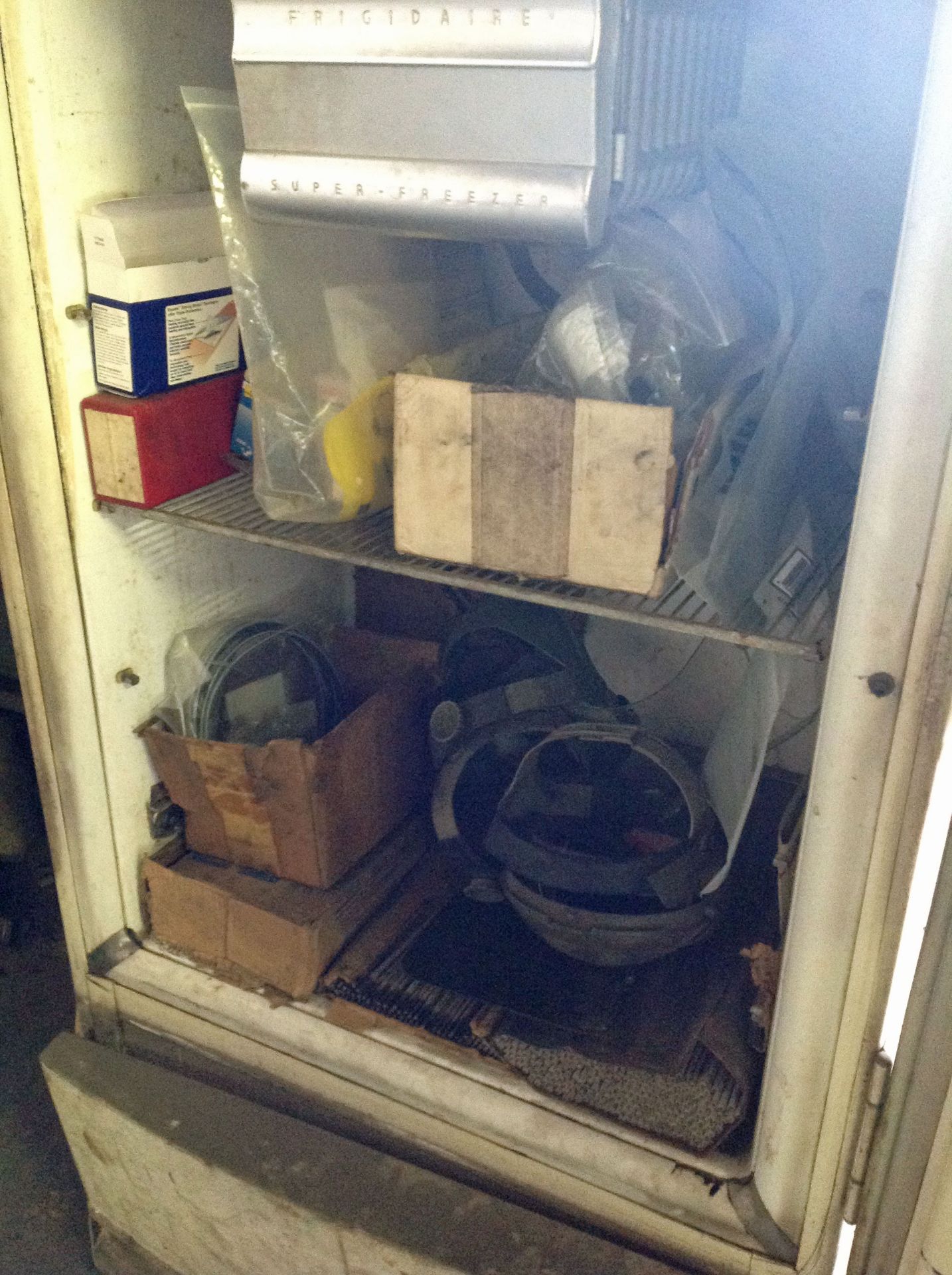 Refrigerator, Welding Rods & Contents