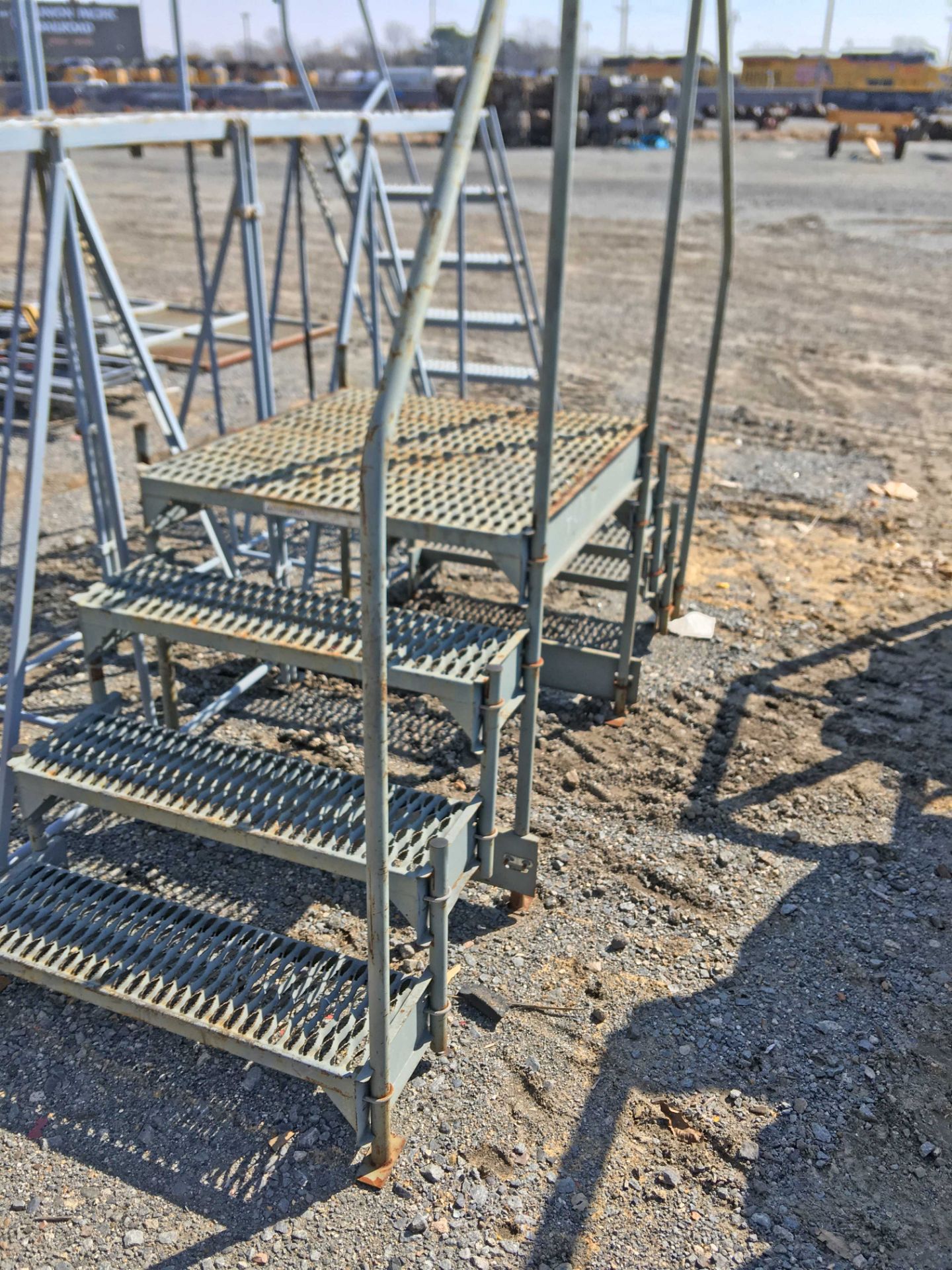 GREY WALKOVER WAREHOUSE STEPS, SMALL PLATFORM