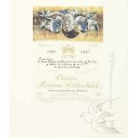 Erni Hans1909 - 2015 Luzern"Mouton Rothschild". Druck mit Goldprägung auf Büttenpapier. Etikette des