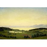 Wyss FriedrichSpiezer Künstler 19./20. Jh."Abendstimmung - Blick oberhalb dem Hondrichseeli auf