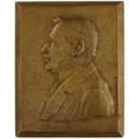 Plakette "Dr. med. Neumann, Davos"Datiert 1919. Bronzerelief. Signiert Jean Kauffmann (1866 Luzern -