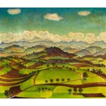 Dürrwang Rudolf1883 Basel - 1936 Münchenstein"Landschaft". Oel auf Leinwand. Unten rechts