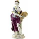 Figur "Der Sommer"Meissen um 1920. 1. Wahl. Polychrom staffierte und partiell vergoldete