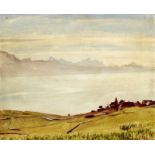 Wyss Johann Jakob1876 - 1936 Zofingen"Grandvaux am Genfersee". Oel auf Leinwand. Unten rechts