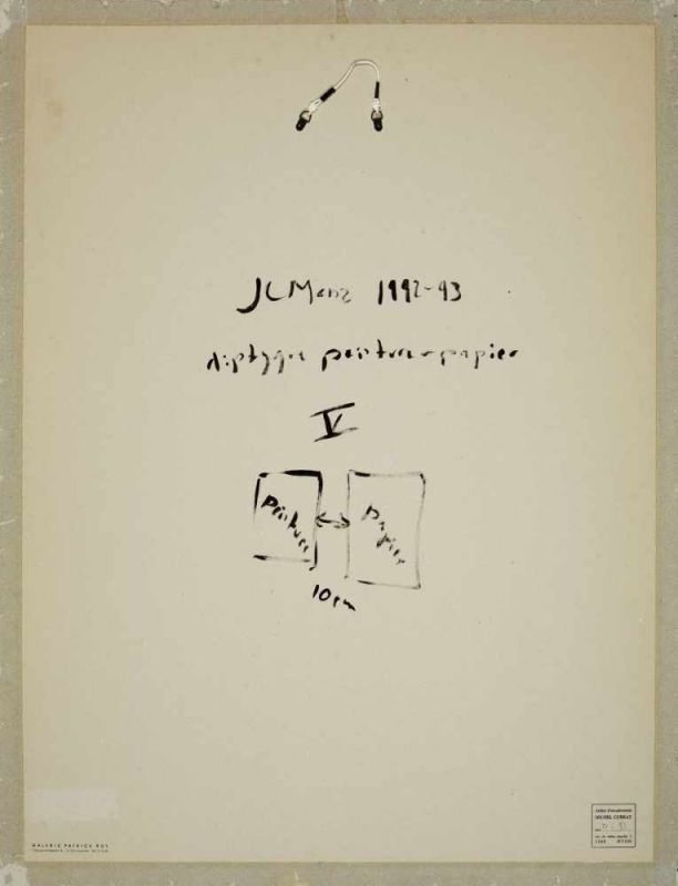 Manz Jean-Luc1952 Neuchâtel"Diptyque Peinture - Papier V". Acryl auf Leinwand/Stempeldruck. - Image 5 of 5