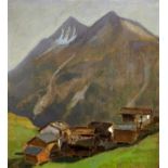 Brülhart Ernest Hiram1878 - 1947 Fribourg"Alpes Fribourgeoises". Oel auf Leinwand. Verso auf