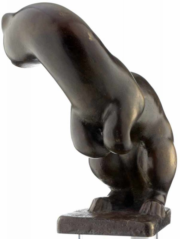Renggli Eugen1923 - 2016 Lucelle"Otter". Bronzeskulptur. Monogrammiert. Datiert 1941. Patina mit - Image 4 of 6