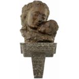 Perincioli Marcel1911 Bern"Maternité - Mutter und Kind". Bronzeskulptur. Patiniert. Monogrammiert.