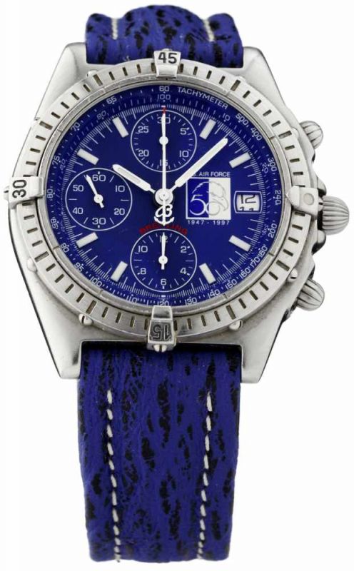 Chronograph "Breitling""Chronomat 50th Anniversary US Airforce". 1997. Nummer 262/500. Stahlgehäuse.