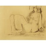 Bellini Gian Paolo1941 Mendrisio"Nuda". Bleistiftzeichnung. Unten rechts signiert. Datiert 1976.