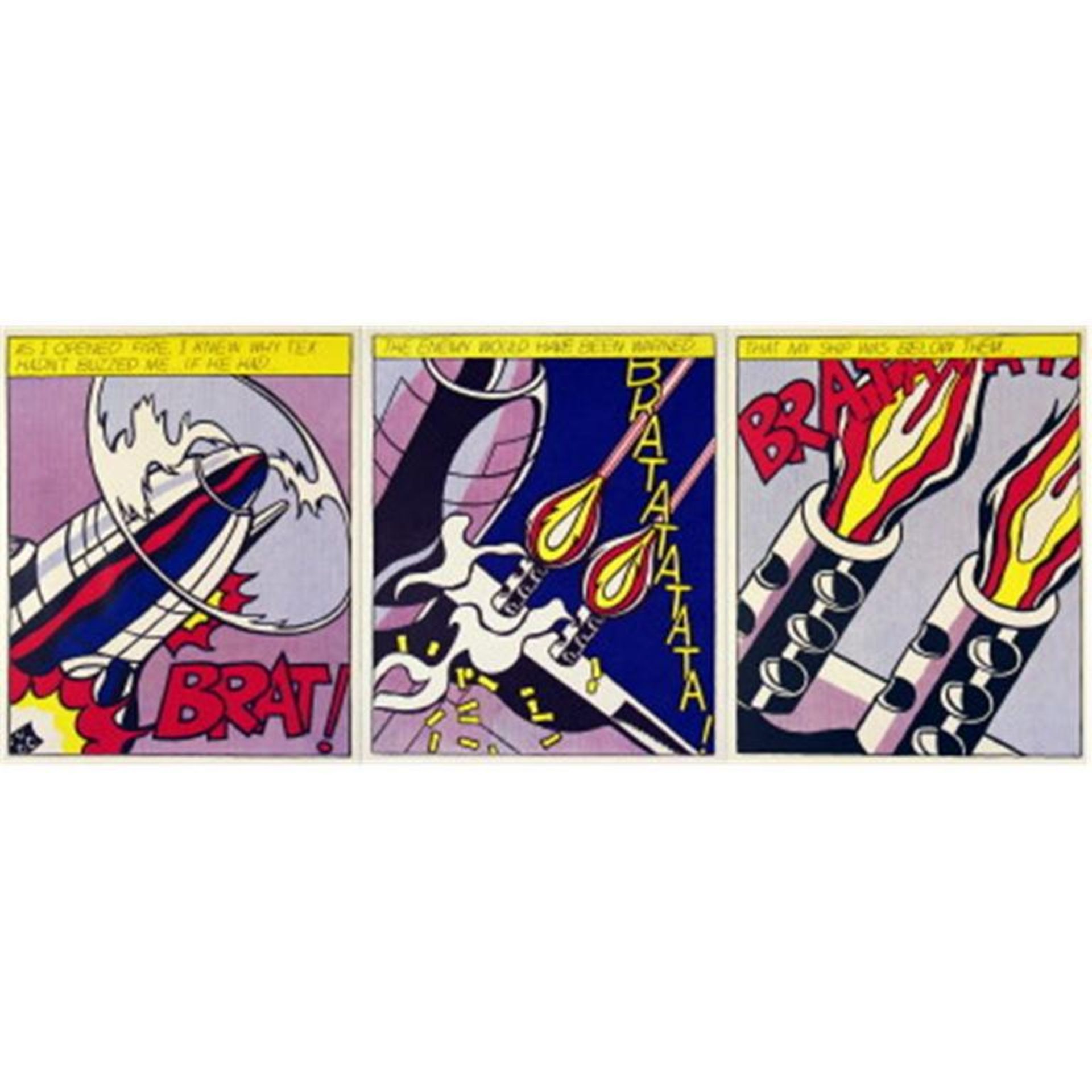 After Roy Lichtenstein (1932-1997) As i opened fire nach 1966 Offset-Lithographie Drei Poster - Bild 2 aus 2